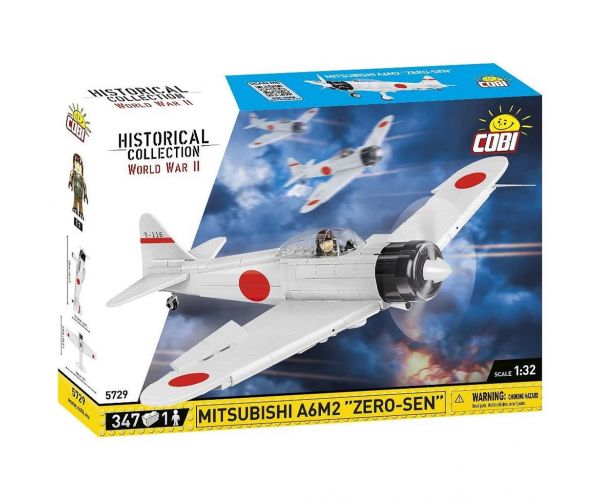 COBI: Jucărie de construcție avion Mitsubishi A6M2 Zero‑Sen (5729)