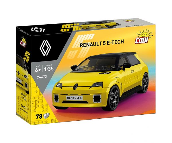 COBI: Renault 5 E-Tech – set de construcție, mașină galbenă (24673)