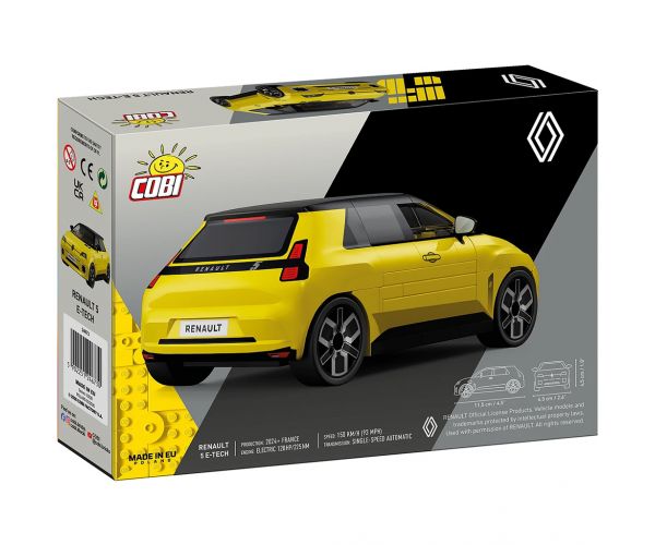 COBI: Renault 5 E-Tech – set de construcție, mașină galbenă (24673)