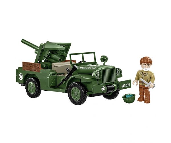COBI: Set de construcție Al Doilea Război Mondial 37mm GMC M6 Fargo (3116)