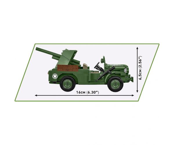 COBI: Set de construcție Al Doilea Război Mondial 37mm GMC M6 Fargo (3116)