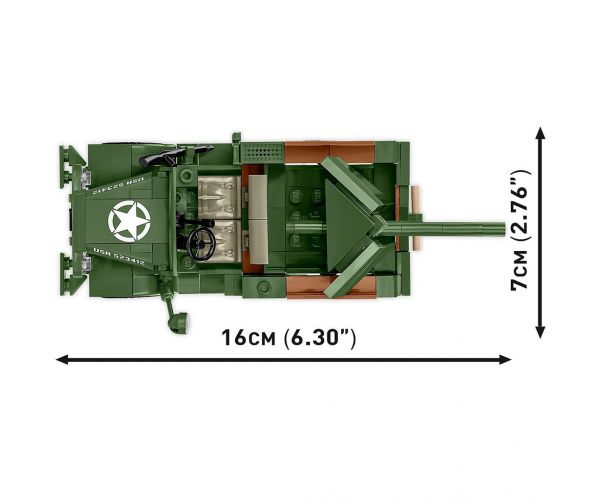 COBI: Set de construcție Al Doilea Război Mondial 37mm GMC M6 Fargo (3116)