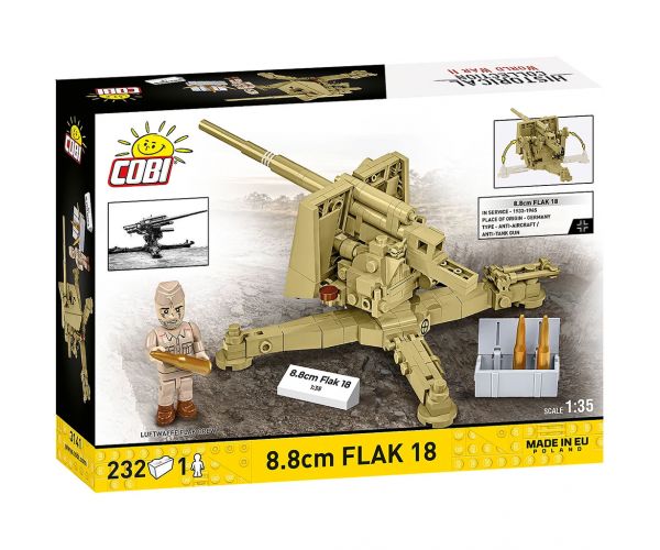 COBI: Set de construcție Al Doilea Război Mondial 8,8 cm Flak 18 (3141)