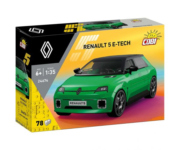 COBI: Set de construcție Renault 5 E-Tech — mașină verde (24674)