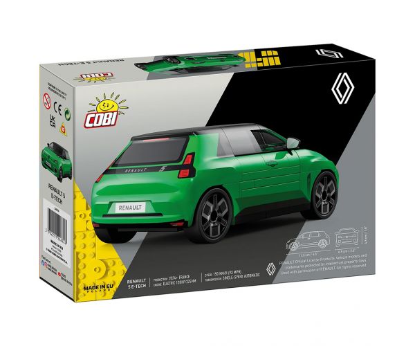 COBI: Set de construcție Renault 5 E-Tech — mașină verde (24674)