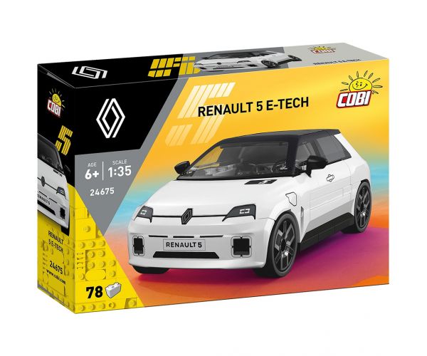 COBI: Set de construcție Renault 5 E-Tech, mașină albă (24675)