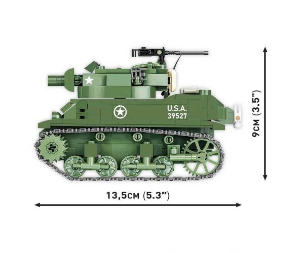 COBI: Set de construcție tanc H.M.C. M8 Scott din Al Doilea Război Mondial (2279)