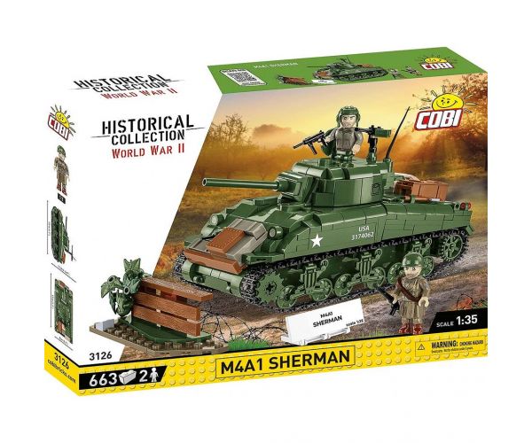 COBI: Set de construcție tanc M4A1 Sherman (3126)