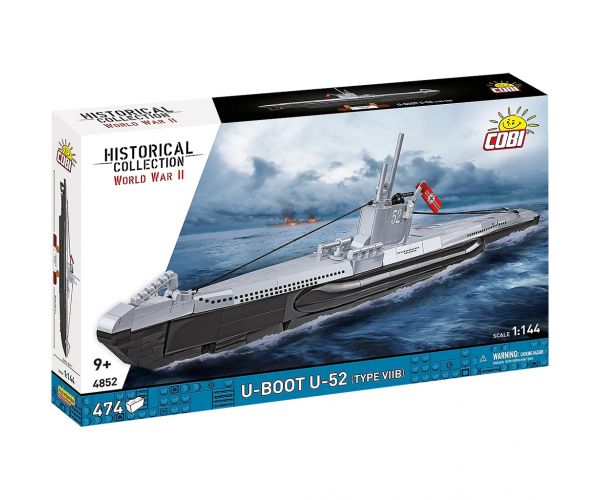 COBI: Submarinul U-52 din al II‑lea Război Mondial (Tip VIIB) — set de construit navă (4852)