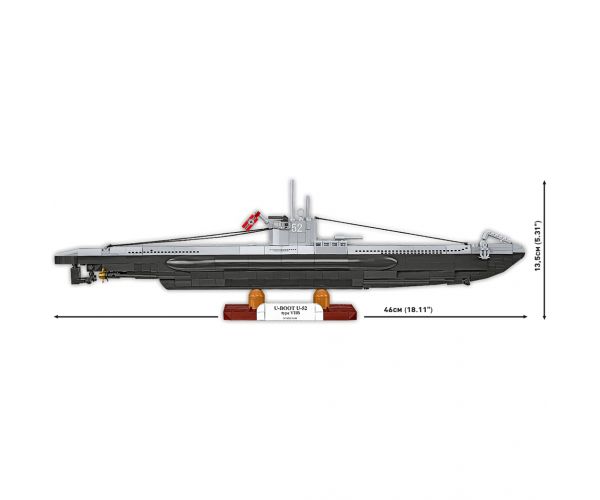 COBI: Submarinul U-52 din al II‑lea Război Mondial (Tip VIIB) — set de construit navă (4852)