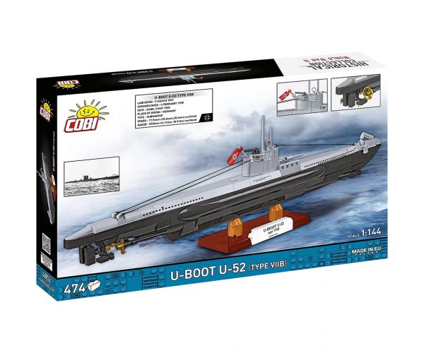 COBI: Submarinul U-52 din al II‑lea Război Mondial (Tip VIIB) — set de construit navă (4852)