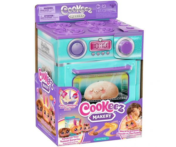 COOKEEZ Makery: Set de joacă cu cuptor turcoaz și jucărie de pluș surpriză