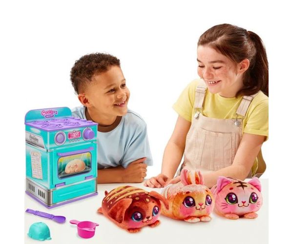 COOKEEZ Makery: Set de joacă cu cuptor turcoaz și jucărie de pluș surpriză