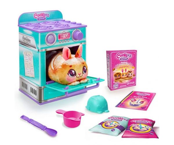 COOKEEZ Makery: Set de joacă cu cuptor turcoaz și jucărie de pluș surpriză