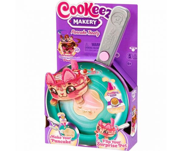 COOKEEZ Makery: Set de joacă pentru clătite Pancake Treatz cu tigaie și pluș surpriză