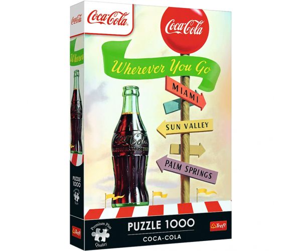 Coca-Cola oriunde ai merge, puzzle premium plus de calitate, 1000 piese – Trefl