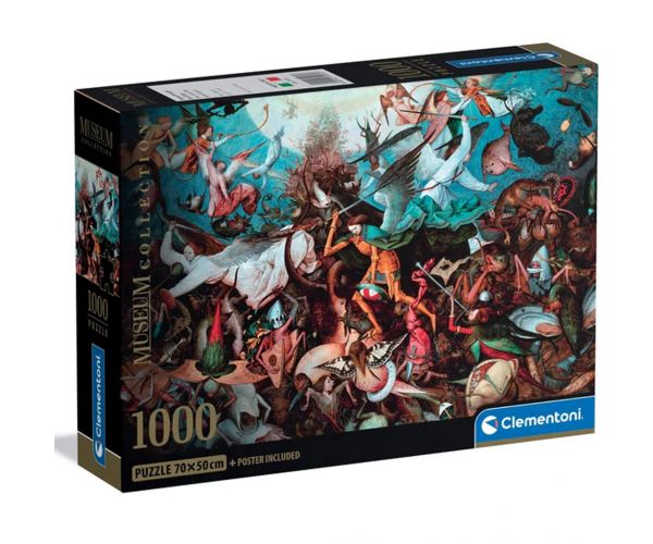 Museum Collection: Bruegel - A lázadó angyalok bukása 1000 db-os puzzle poszterrel - Clementoni