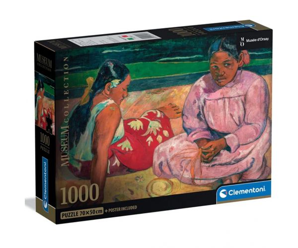 Museum Collection: Gauguin - Tahiti nők a tengerparton 1000 db-os puzzle poszterrel - Clementoni