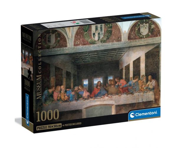 Colecția Muzeului: Leonardo da Vinci - Cina cea de Taină puzzle de 1000 de piese - Clementoni
