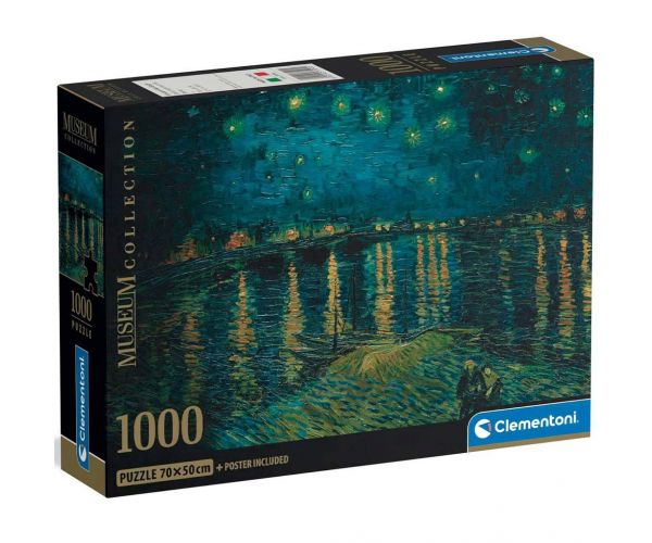 Colecția Muzeului: Van Gogh - Noapte înstelată puzzle compact HQC de 1000 de piese - Clementoni
