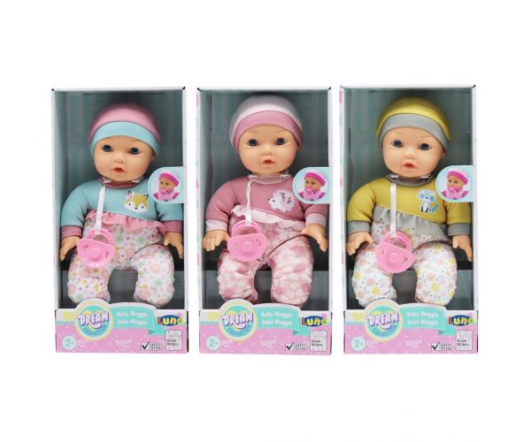 Dream Collection: Maggie baba háromféle változatban cumival 30cm
