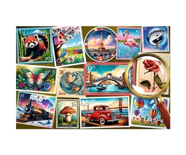 Colecție de timbre Easy Piece puzzle de 300 piese - Trefl