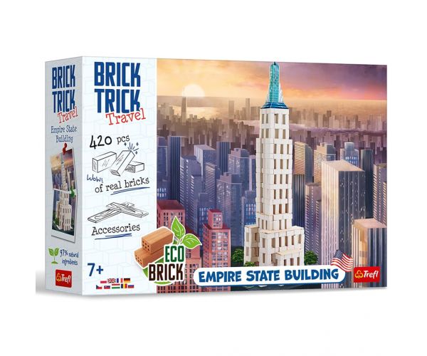 Construim cu cărămizi Brick Trick: Empire State Building XL set de construcție - Trefl