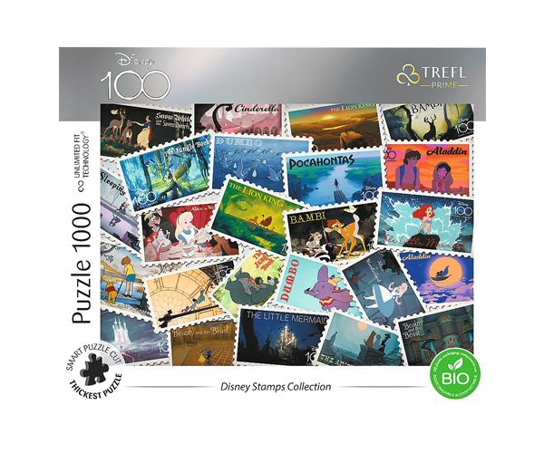 Colecția de timbre Disney 1000 bucăți puzzle - Trefl