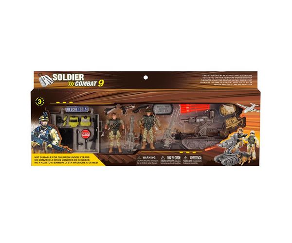 Combat Force 9 Katonai játék szett önjáró löveggel