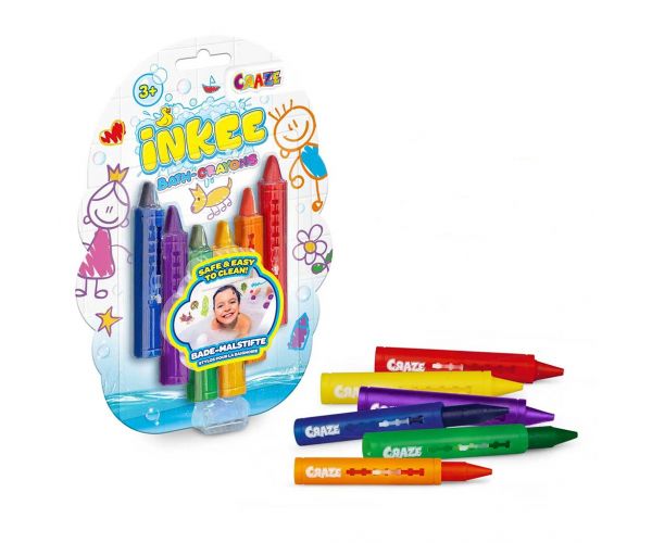 Craze Inkee: Set de 6 creioane cerate pentru baie