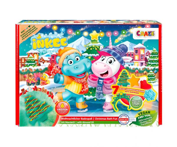 Craze Inkee: Set de jucării pentru baie de Crăciun