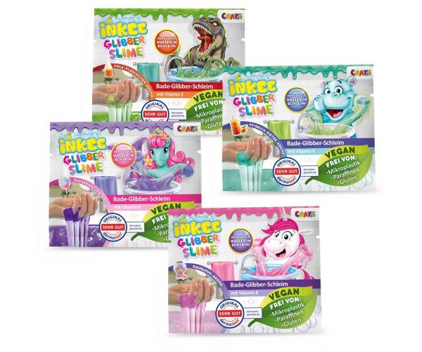 Craze Inkee: mini slime vegan pentru baie, mai multe variante