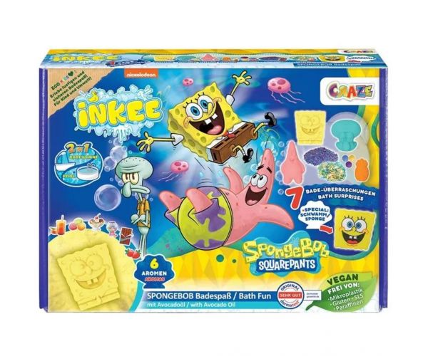 Craze: Set de baie mare vegan Inkee SpongeBob Pantaloni Pătrați