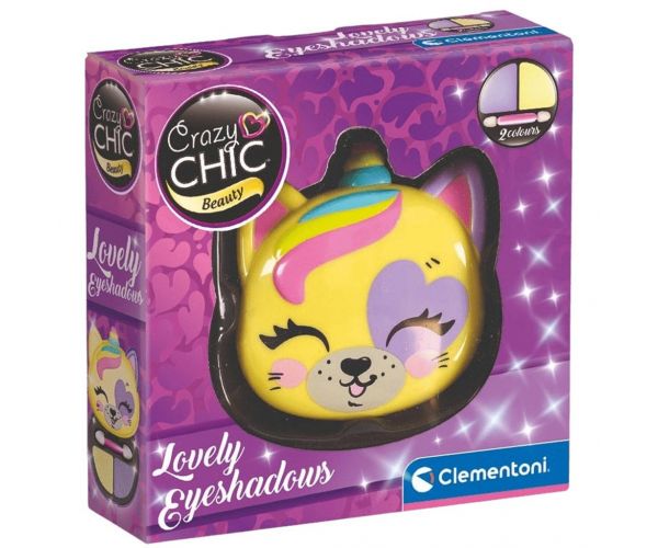 Crazy Chic: Szemhéjfesték és applikátor tigris alakú tárolóban - Clementoni