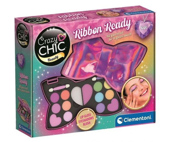 Crazy Chic: Ribbon Ready trusă de machiaj într-o cutie în formă de fundă - Clementoni