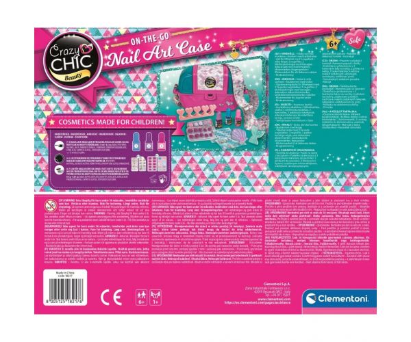 Crazy Chic: Set de joacă „Studio de manichiură în geantă” - Clementoni