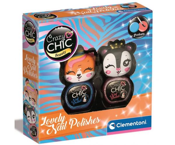 Crazy Chic: Set de lacuri de unghii cu capete de animale - Clementoni