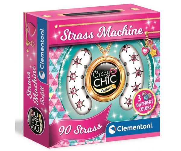 Crazy Chic: Set de reîncărcare cu 90 de pietre strass pentru mașina de aplicat strass - Clementoni