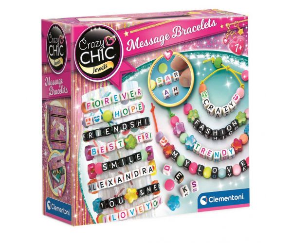 Crazy Chic: Set pentru crearea brățărilor cu mesaje - Clementoni