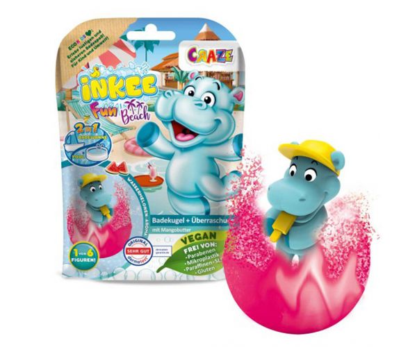 Craze bombă de baie cu surpriză - figurine hipopotami