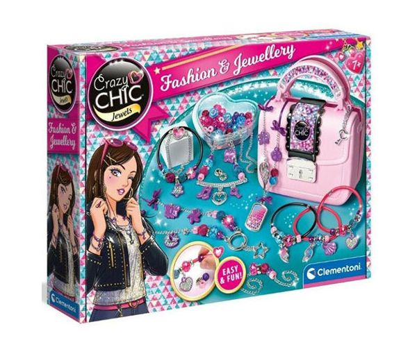 Crazy Chic Producător de modă si bijuterii set cu geantă de mână - Clementoni