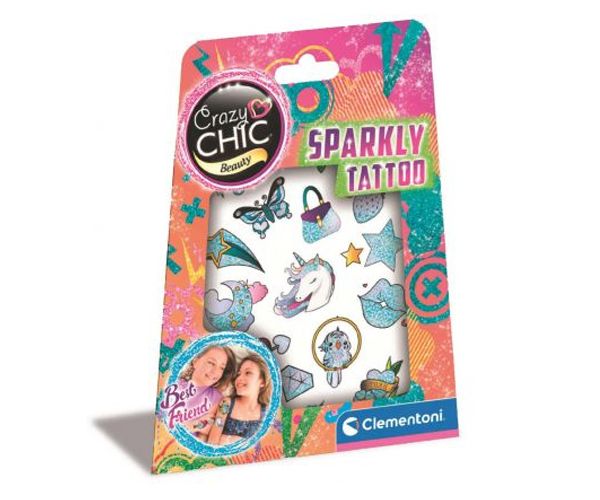 Crazy Chic: Sparkly strălucitor set tatuaj - Clementoni