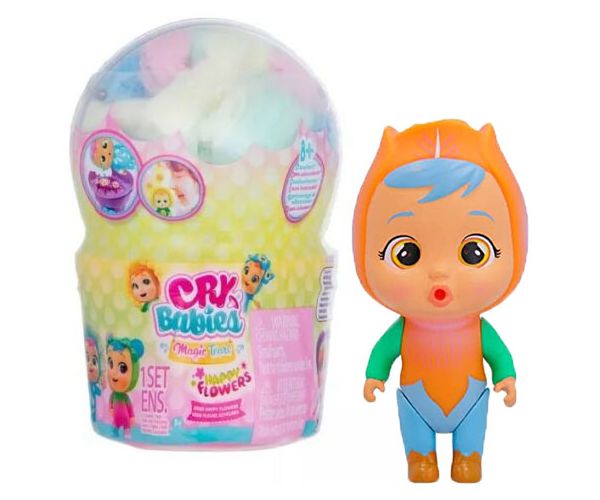 Cry Babies: Varázskönnyek - Happy Flower narancssárga baba