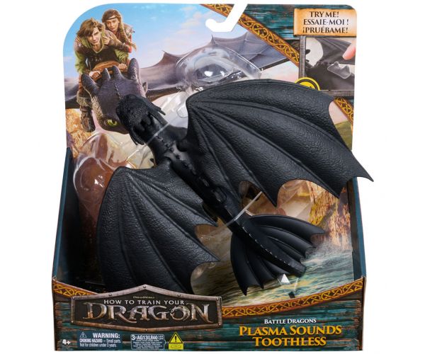 Cum să-ți dresezi dragonul: Figurina de jucărie dragon Fără Dinți cu sunete de plasmă - Spin Master
