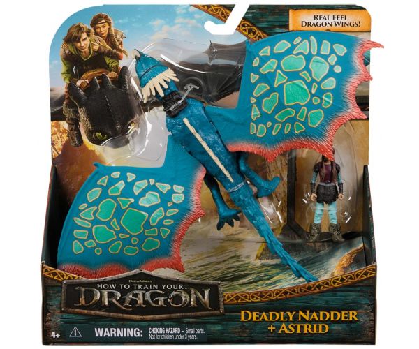Cum să-ți dresezi dragonul: Set de figurine Dragon Fulger și Astrid - Spin Master