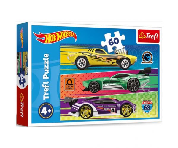 Cursa Hot Wheels puzzle de 60 de piese - Trefl