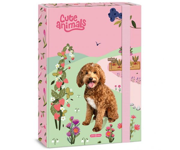 Cutie Animale Ars Una - cutie pentru caiete A4 cu elastic, model cățeluș