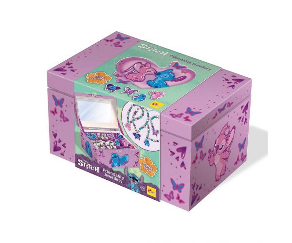 Cutie de bijuterii Disney Stitch cu mărgele de înșirat - Lisciani