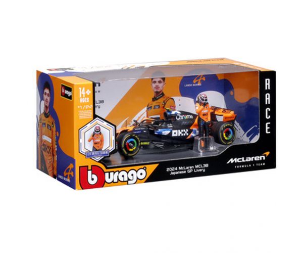 Bburago: Mașină de curse F1 - Mclaren MCL39 Norris 1 /24