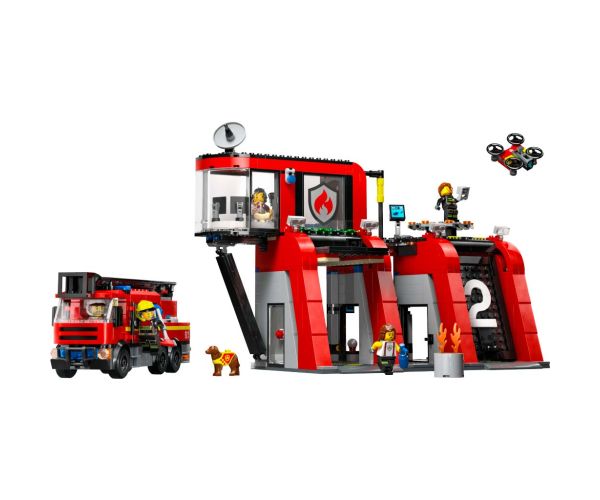 LEGO® City: Stația de pompieri și mașina de pompieri (60414)